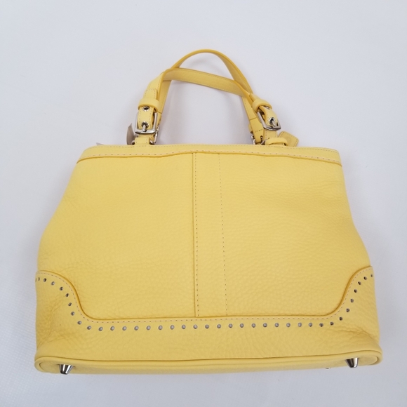 Coach Hamilton Pebbled Leather Satchel Bag Tags Imperfections - Picture 12 of 15